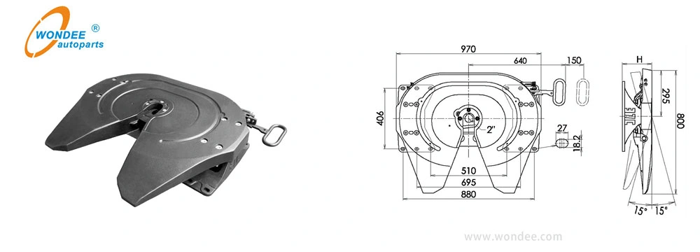 5th Wheel China Supplier Casting Parts Semi Trailer 90t Jost Fifth Wheel for Trailer Sale